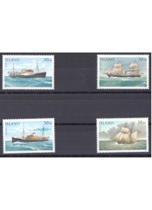 ISLANDA francobolli serie completa Navi Postali Unificato 706/09
